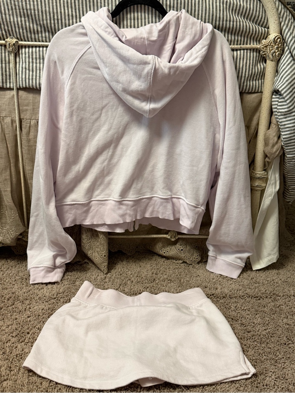 FP Movement by Free People Light Lilac Zip Hoodie and Skort Set - Picture 5 of 6